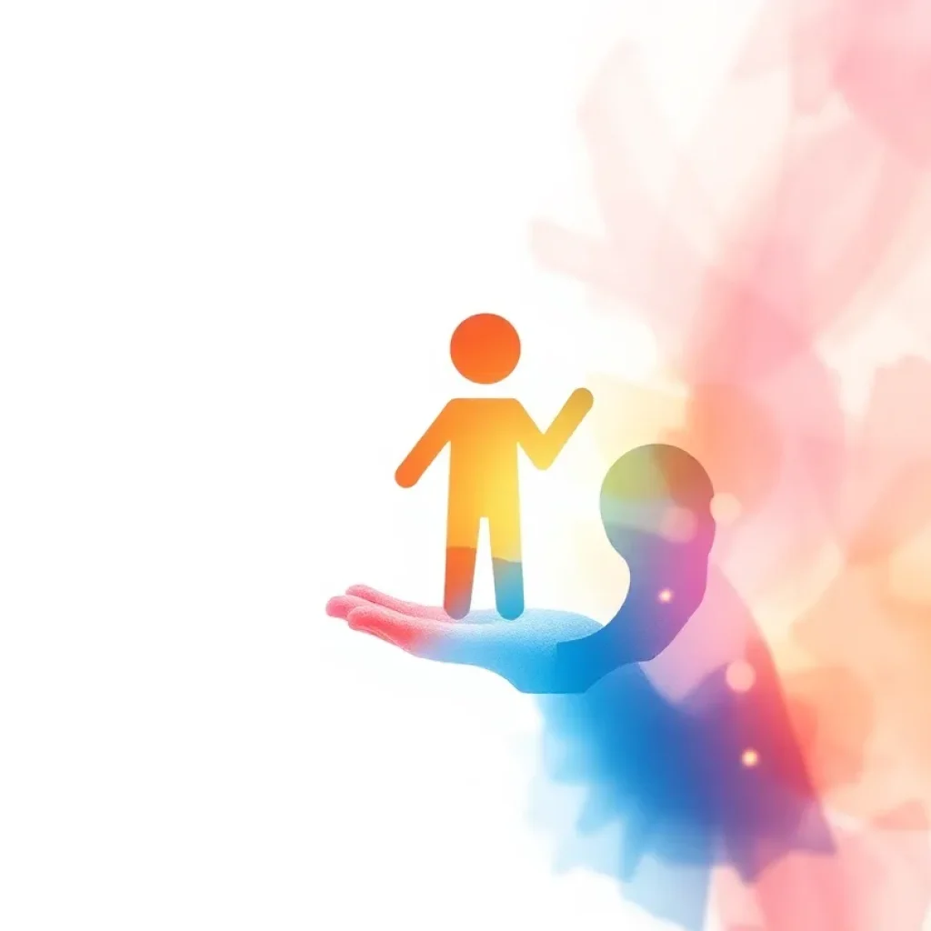 An abstract representation of child safety and community support.