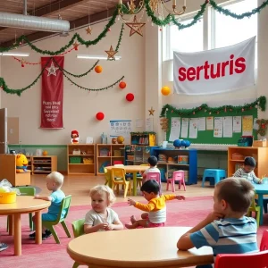 Children playing at the Harry and Grace Steele Children’s Center