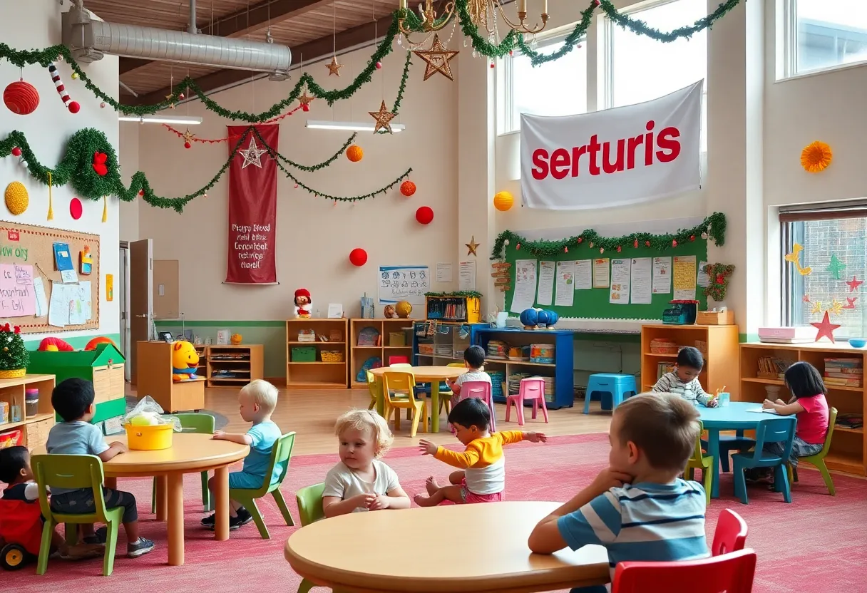 Children playing at the Harry and Grace Steele Children’s Center