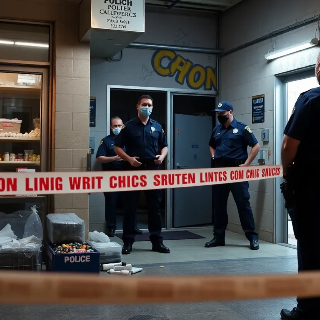 Fountain Valley police examining evidence at a drug lab site