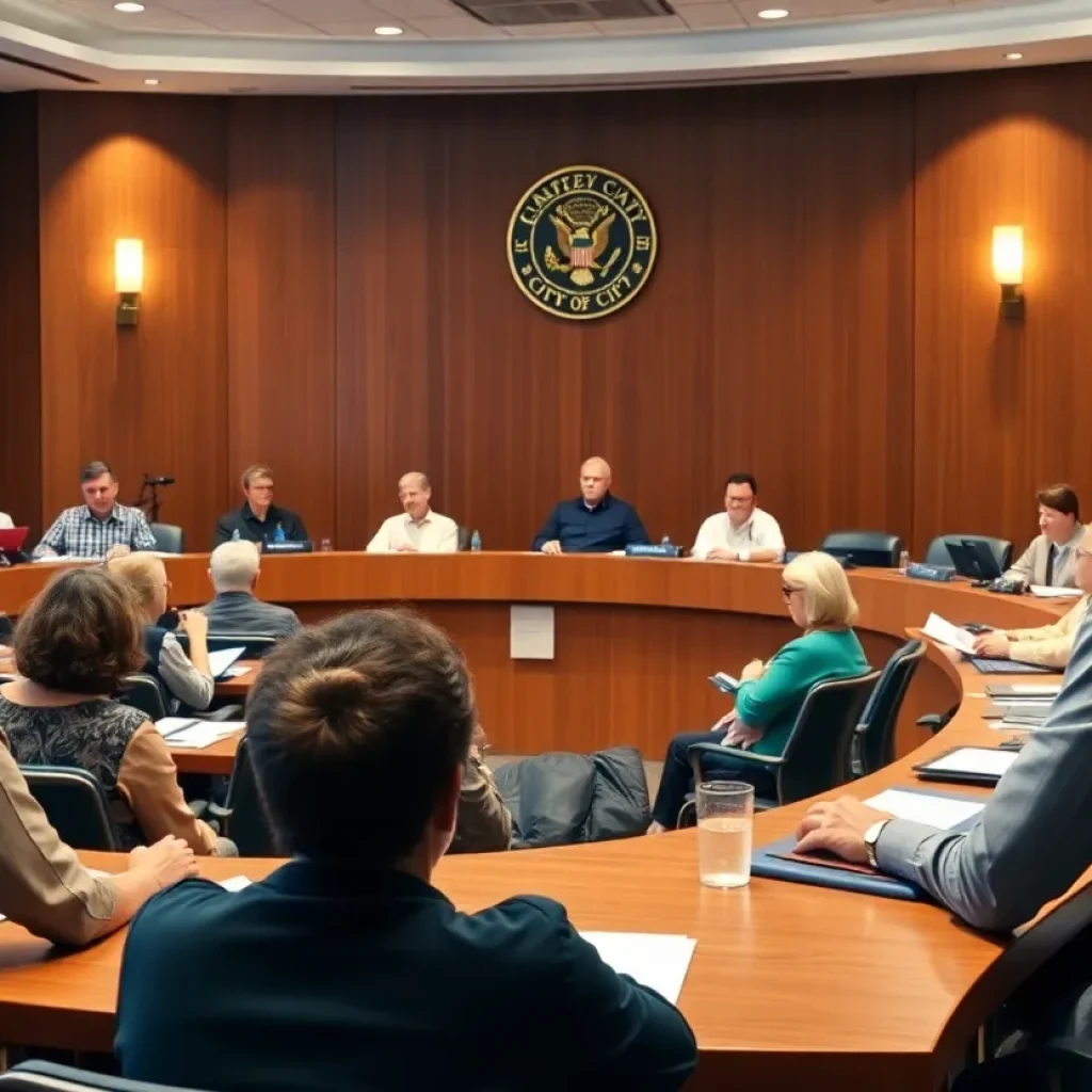 Participants at Newport Beach City Council Meeting