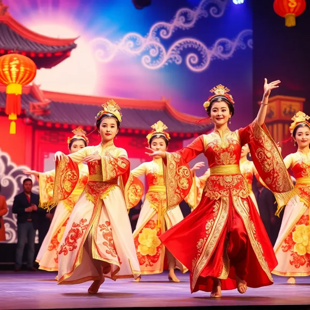 Dancers performing at Shen Yun Performing Arts show
