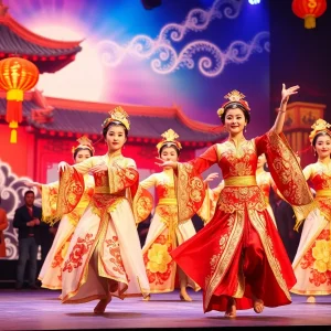Dancers performing at Shen Yun Performing Arts show