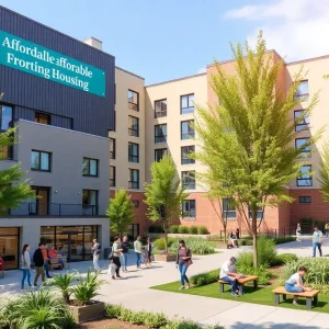 Residential building signifying affordable housing expansion
