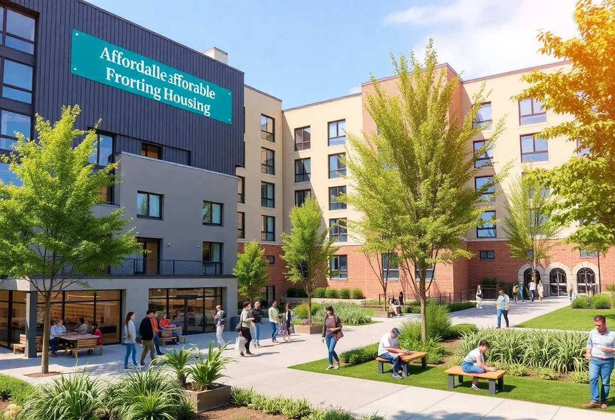 Residential building signifying affordable housing expansion