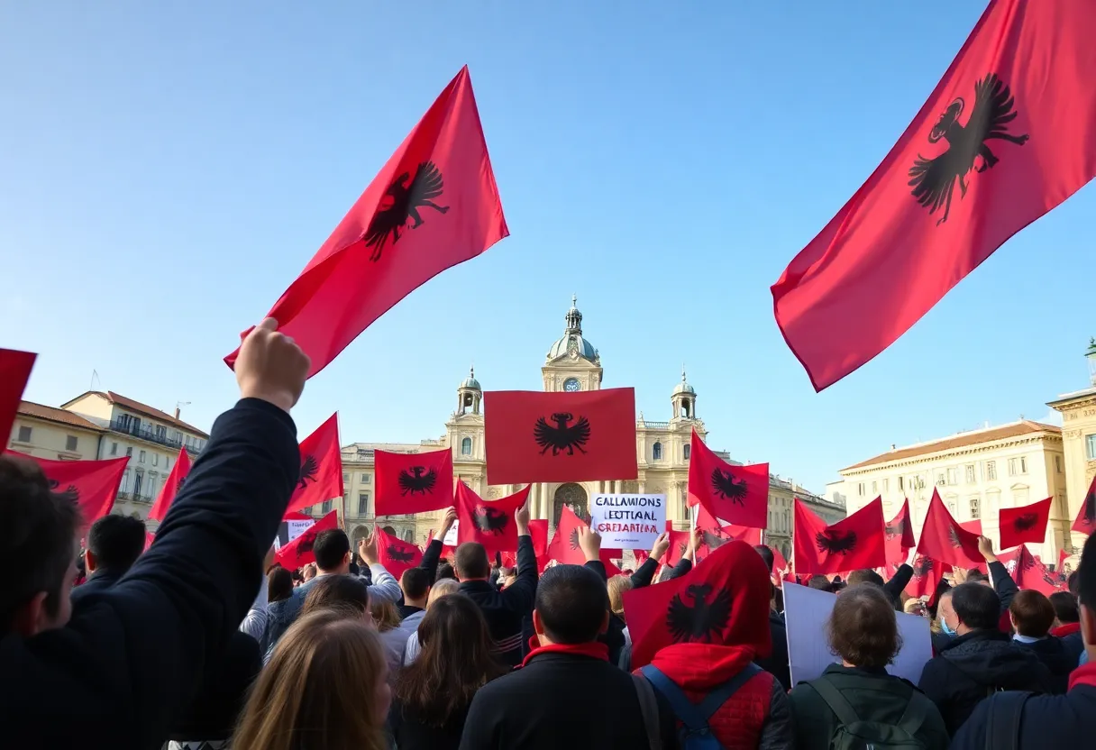 Vibrant rally in Albania for parliamentary elections