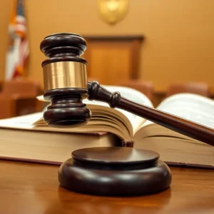 A gavel and legal books representing the judicial system