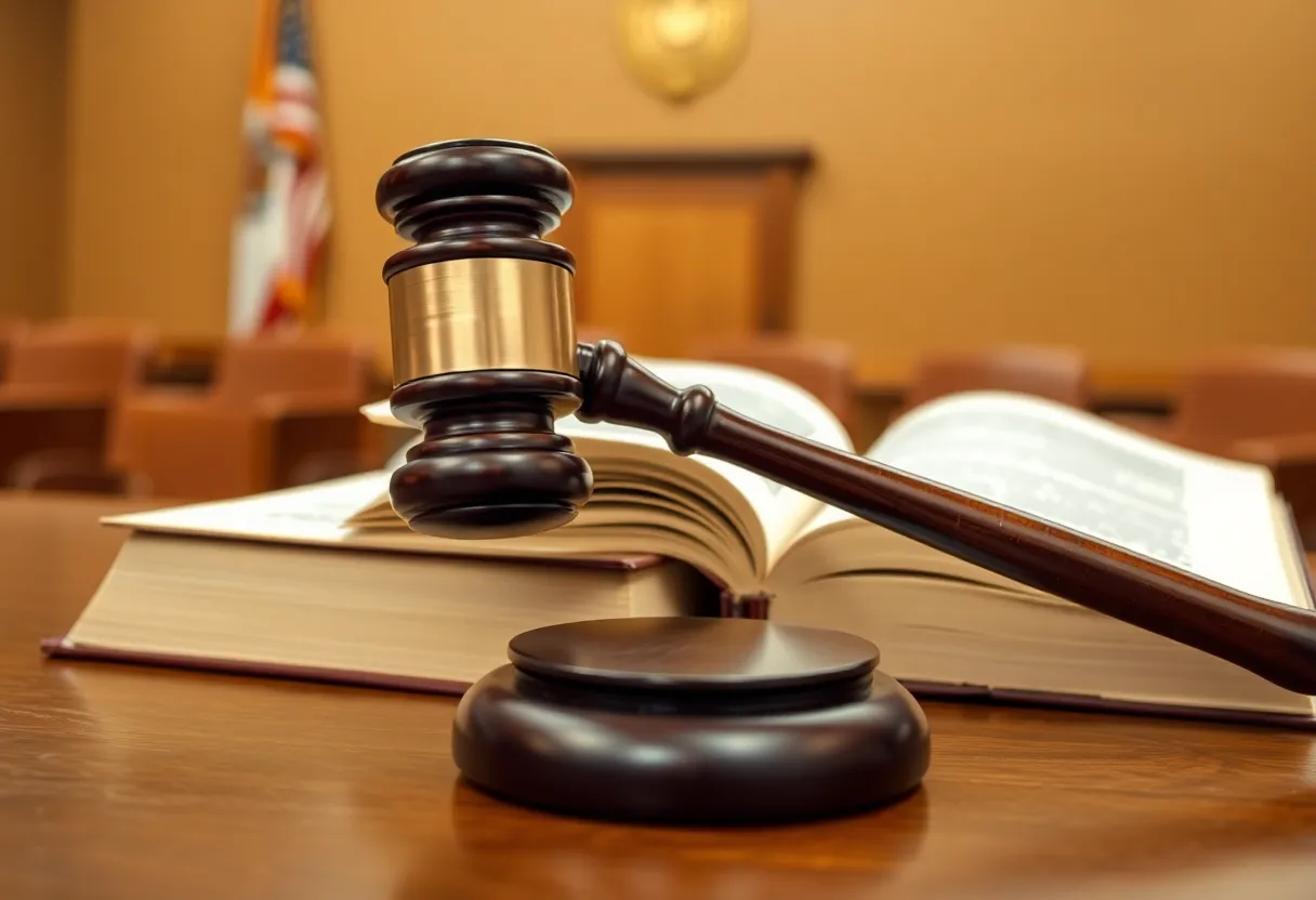 A gavel and legal books representing the judicial system