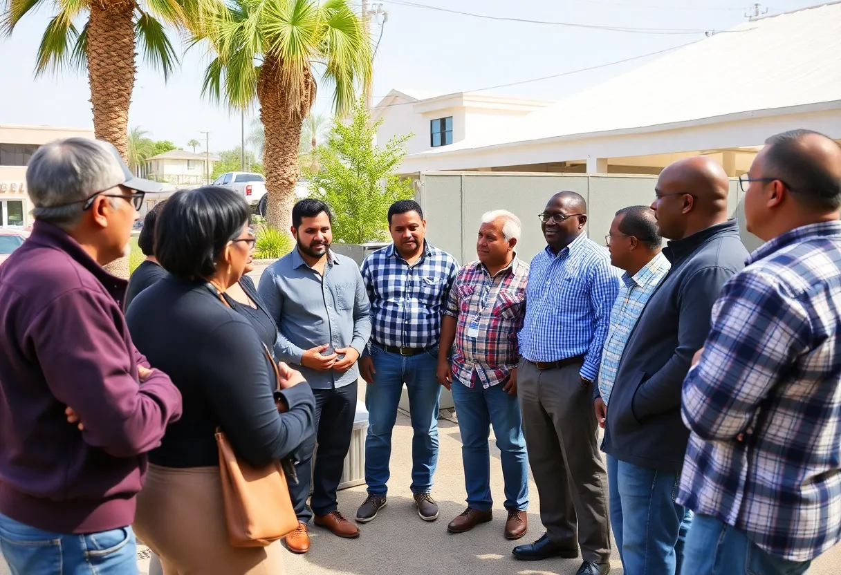 Small business owners in California discussing the impact of tariffs