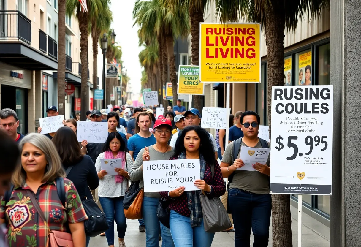 Residents in California expressing concern over living costs