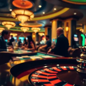 Luxurious casino environment highlighting gambling activities