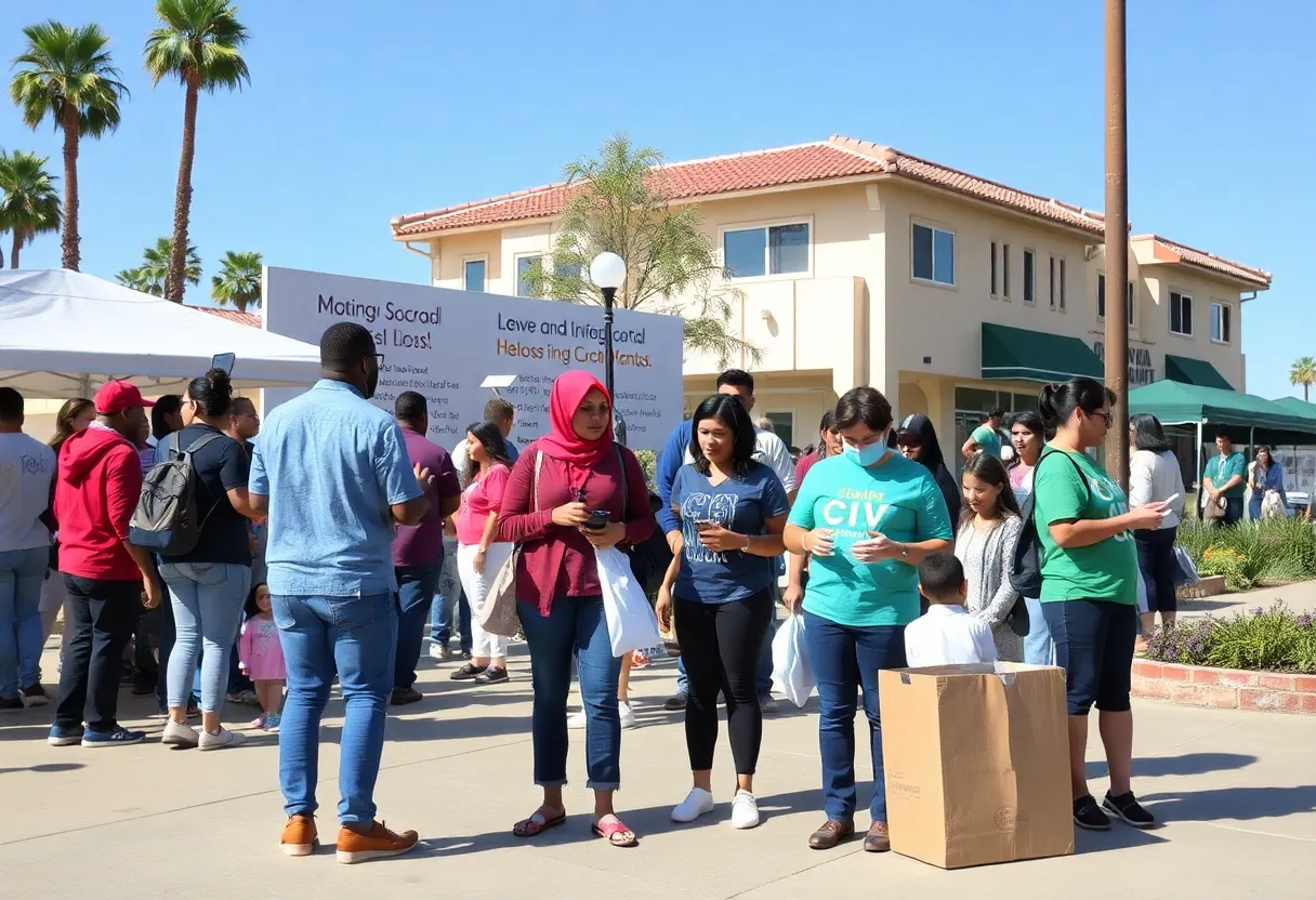 Community members using resources provided by Costa Mesa funding initiatives.