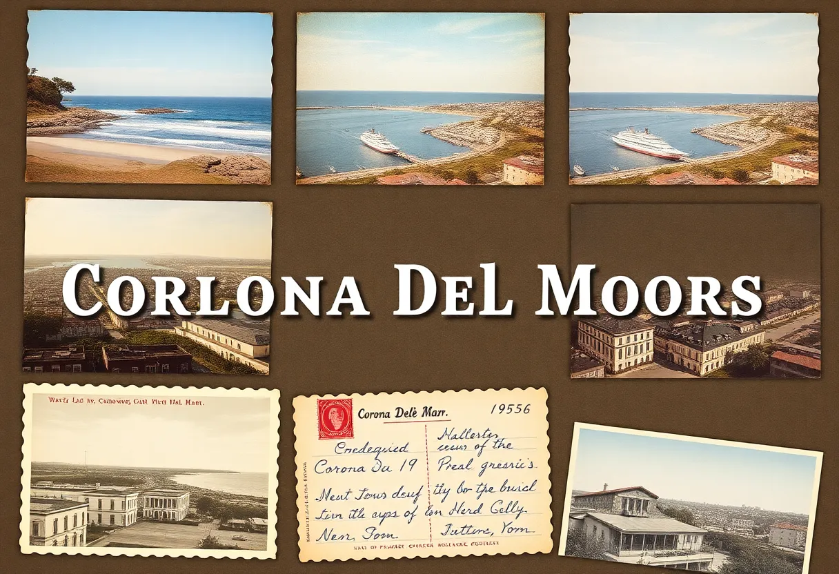 A collage illustrating the history of Corona del Mar with vintage photos.