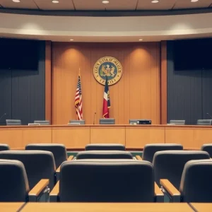 Inside view of the Costa Mesa City Council chambers