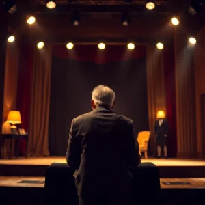 Stage set for Death of a Salesman production