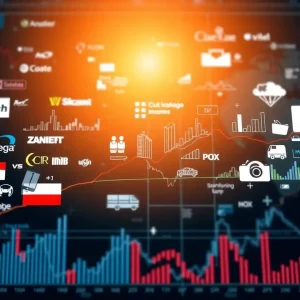 Abstract illustration of economic effects due to tariffs on businesses
