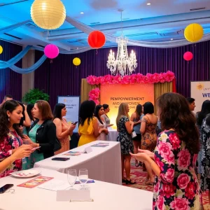 Event attendees at the Girls Inc Orange County gala celebrating empowerment of young women.