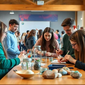 Students participating in hands-on activities at Orange Coast College's Gratitude and Growth Event.