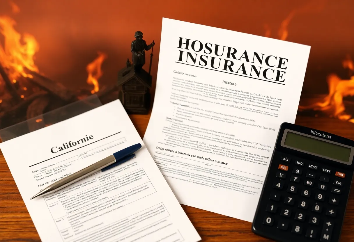 Graphic representation of homeowners' insurance issues in California