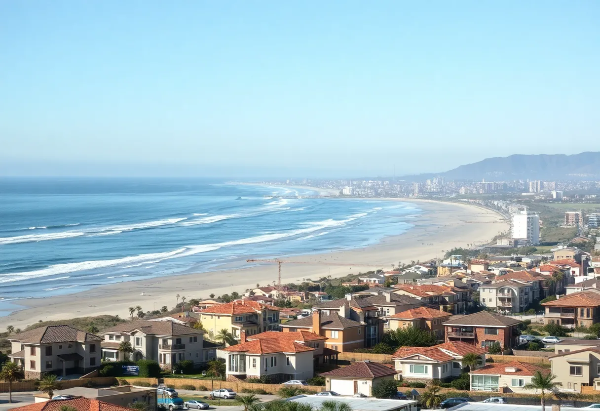Residential housing development under construction in Huntington Beach