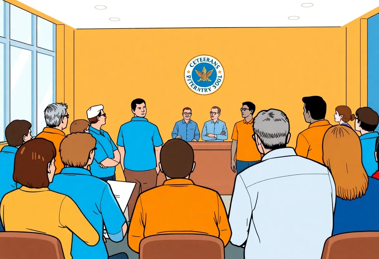Empty city council meeting room