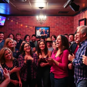 Comedians performing at a comedy club in Irvine.