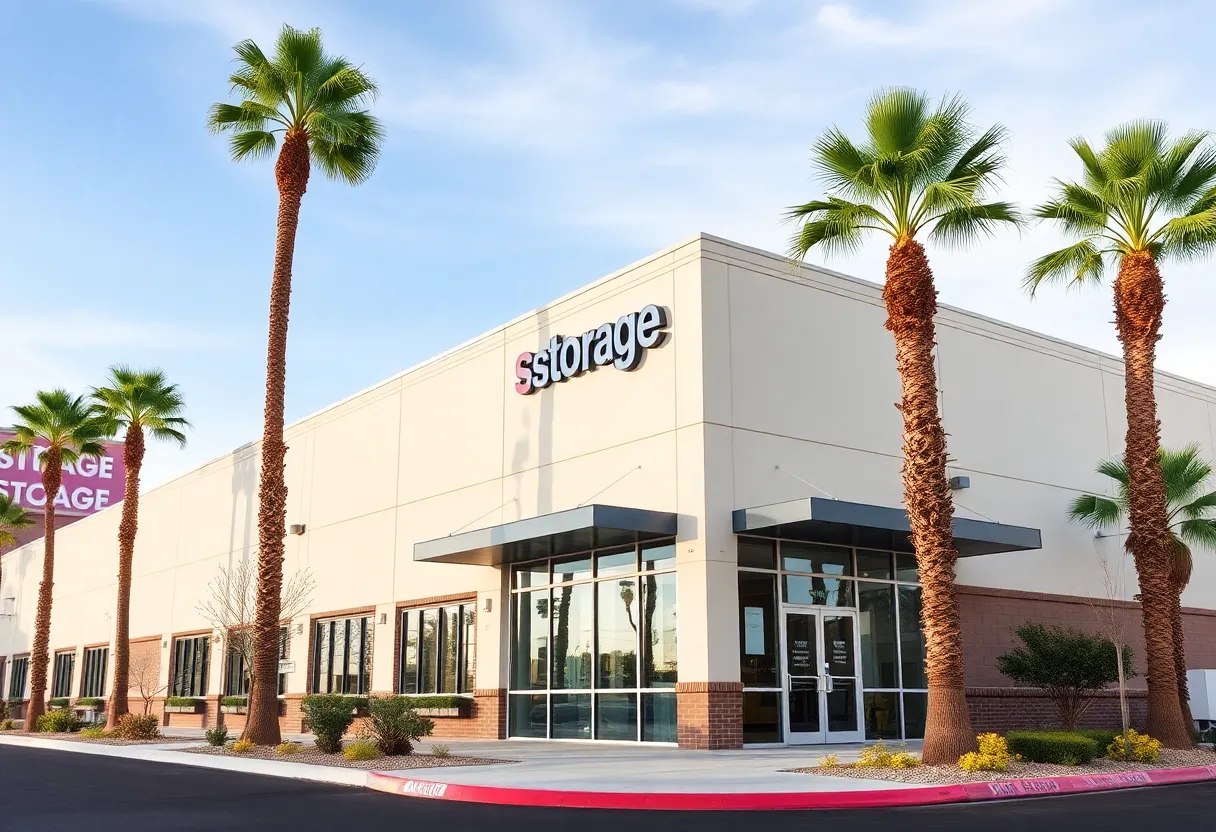Exterior view of the new self-storage facility in Las Vegas