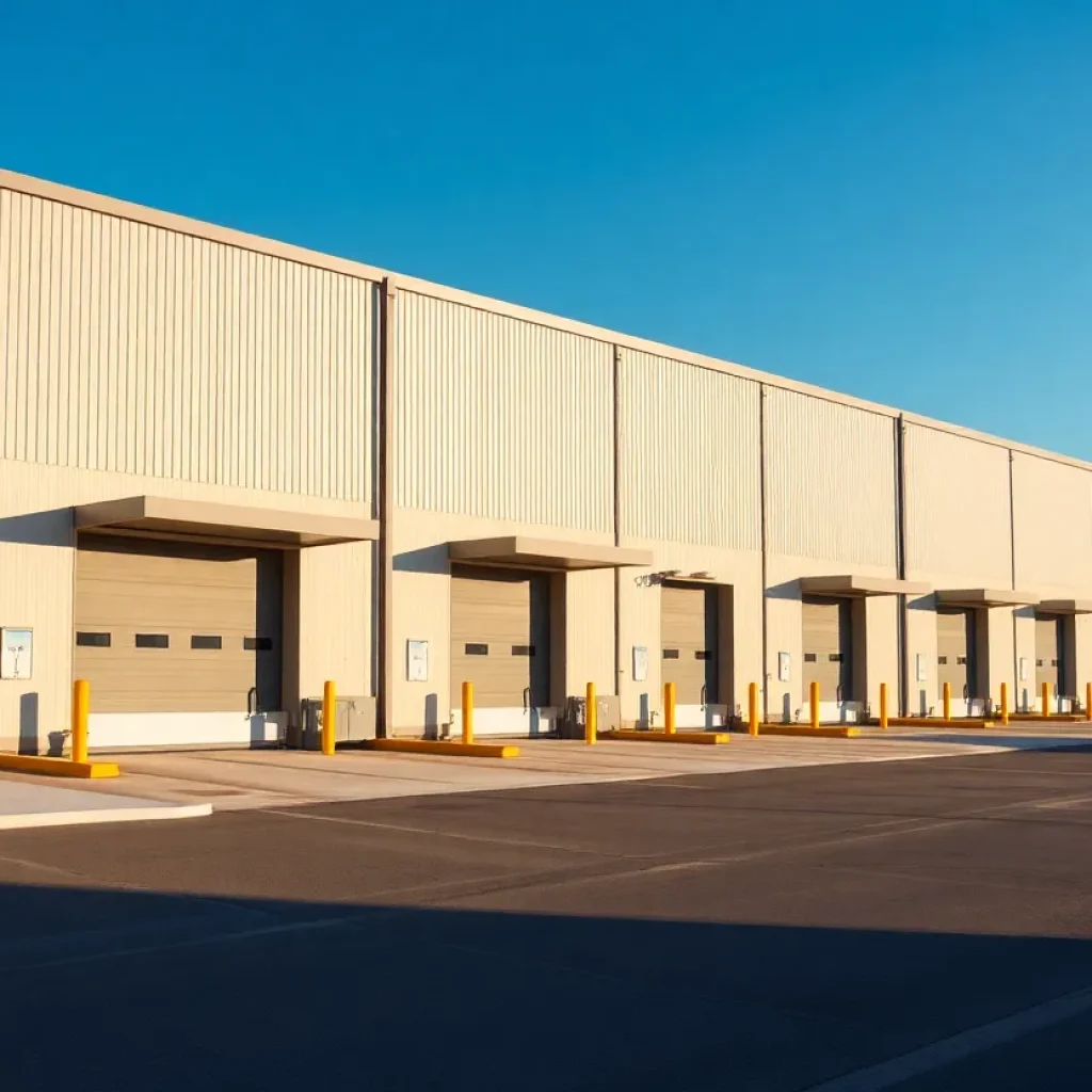 A view of light industrial properties showcasing small to mid-bay warehouses.
