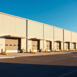 A view of light industrial properties showcasing small to mid-bay warehouses.
