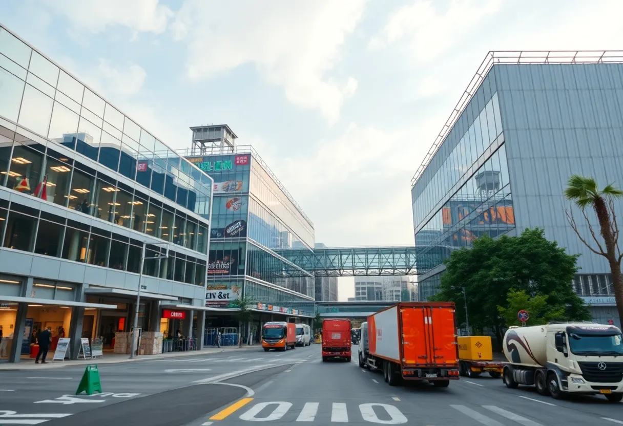 Urban light industrial property with logistics activity