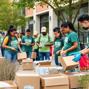 Volunteers participating in Love Costa Mesa Day community service projects.