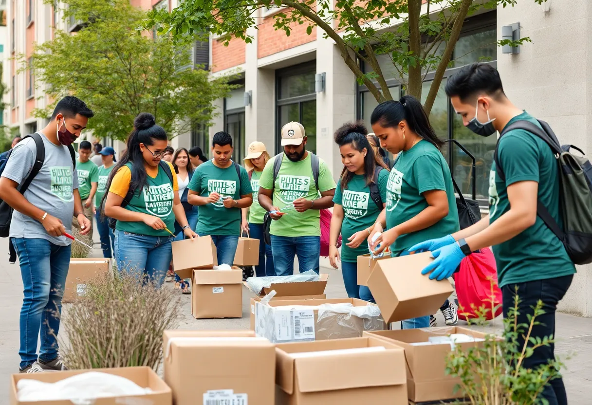 Volunteers participating in Love Costa Mesa Day community service projects.