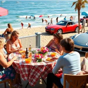 Families enjoying Mother's Day events in Orange County