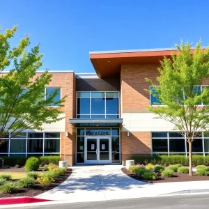Exterior view of the new cancer treatment center in Newport Beach