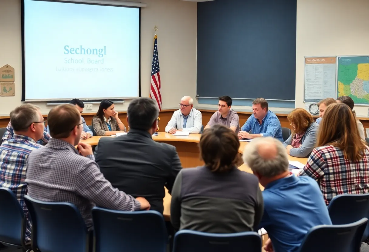 School board members discussing education policies