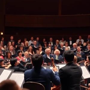 OCC Chamber Singers performing Mozart's Requiem with orchestra.