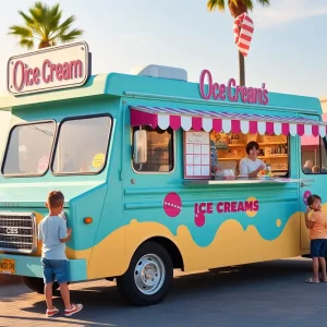 Ice cream truck tour themed after Phineas and Ferb in Southern California