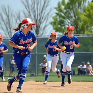 Orange Coast College Pirates softball team celebrating victory