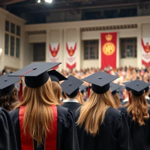 Students celebrating at a graduation ceremony at Princeton University