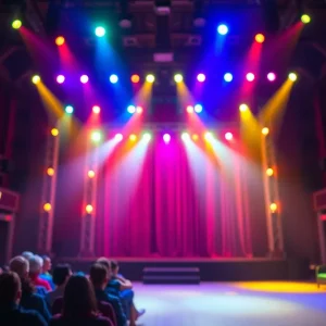 Theater stage set for a production at South Coast Repertory