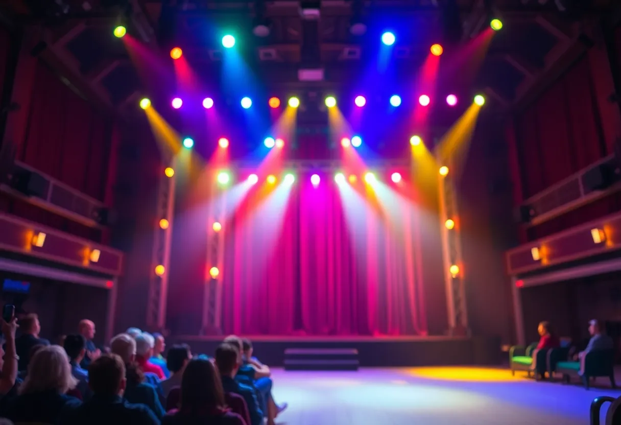 Theater stage set for a production at South Coast Repertory