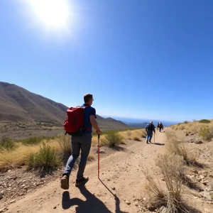 Hikers being rescued during a heat wave in Southern California