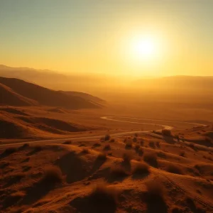 Dry trail in Southern California during heat wave