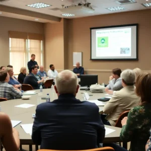 Community members participating in a discussion about federal regulatory changes.