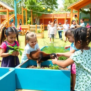 Children participating in activities at Steele Children's Center.
