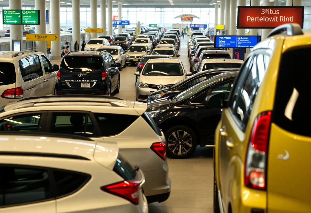 Privately-owned vehicles available for rent at John Wayne Airport