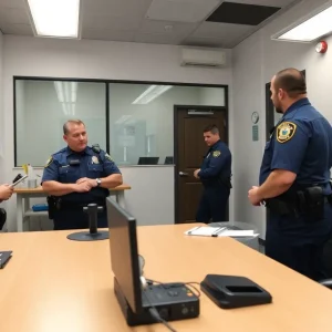 Tustin Police Station during a crime investigation