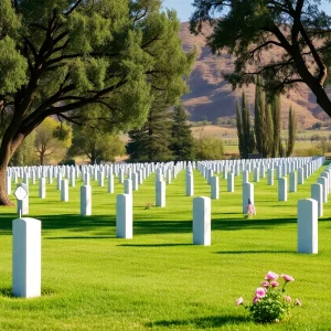Landscape of Gypsum Canyon with a peaceful setting for the veterans cemetery.
