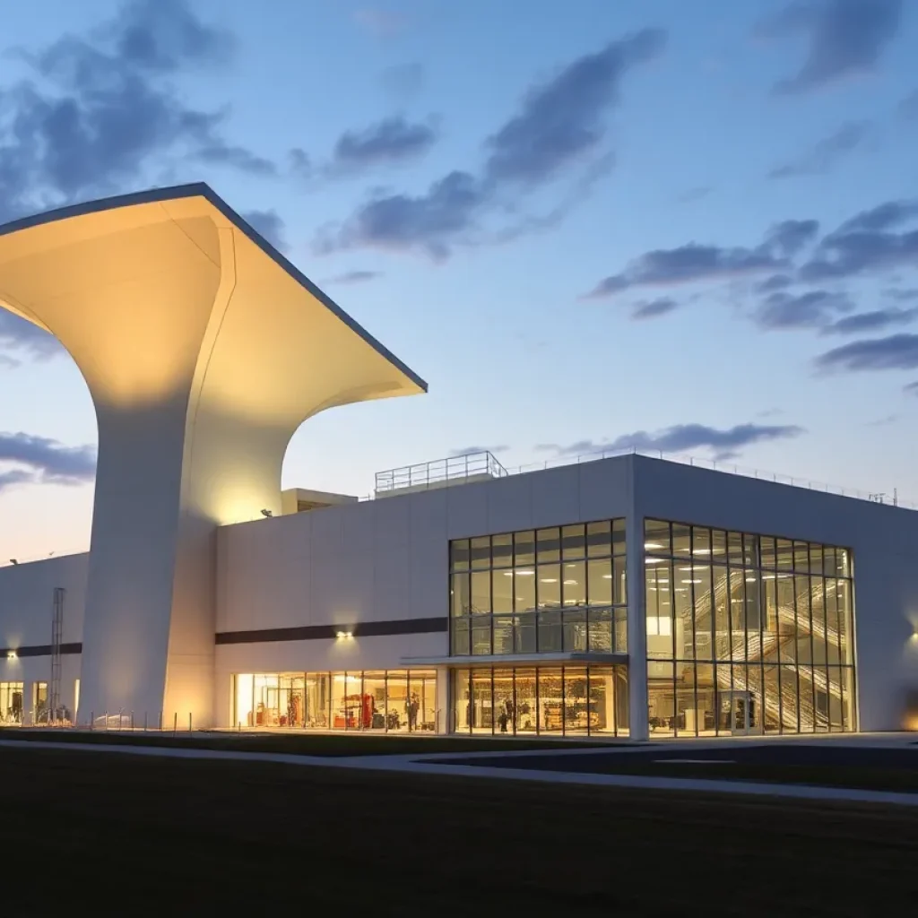 Rendering of the Anduril Industries manufacturing facility in Ohio