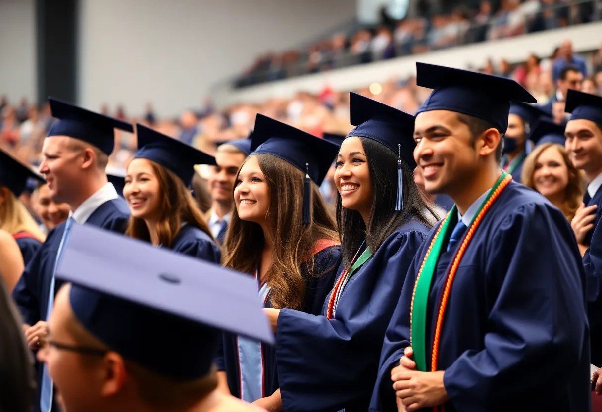 Graduation ceremony at Back Bay High School